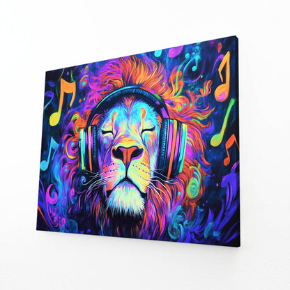 Musical Vibes Lion Wall Art