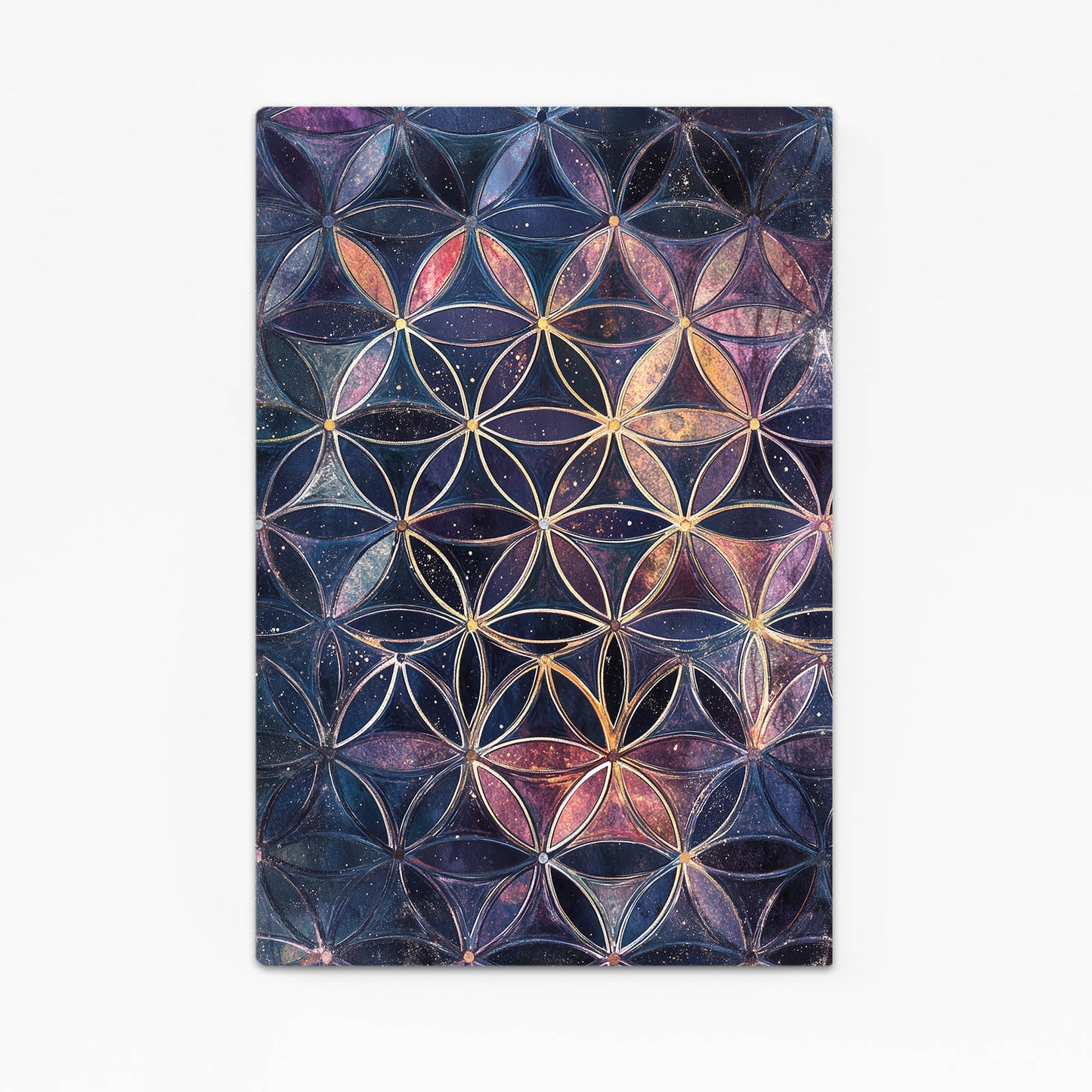 Muted Violet Lattice Flower Of Life Art – muted violet lattice flower of life canvas print