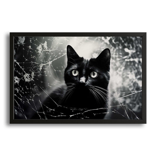 Mysterious Cat Wall Art – canvas print on white background