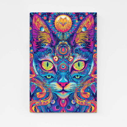 Mystic Cat Mandala Art