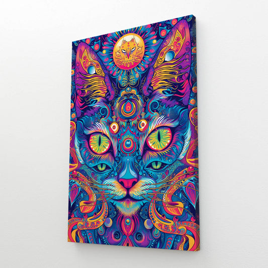Mystic Cat Mandala Art