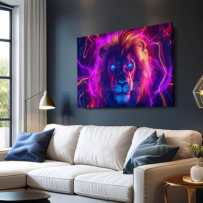 Mystic Glow Lion Wall Art