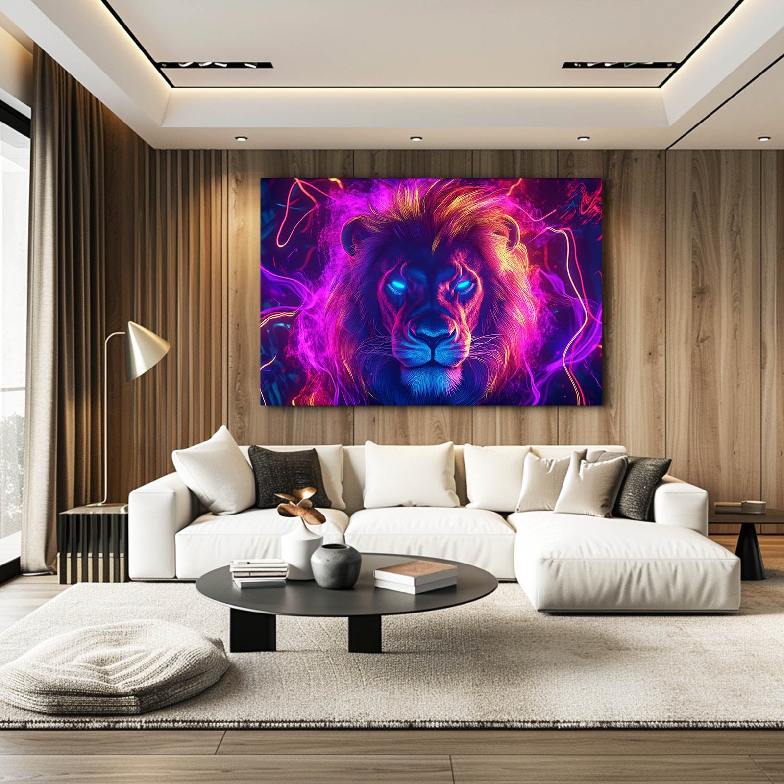 Mystic Glow Lion Wall Art