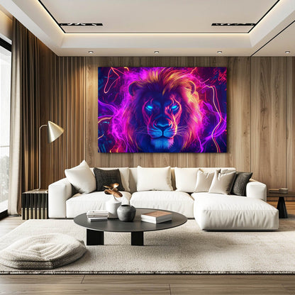 Mystic Glow Lion Wall Art