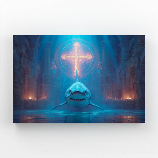 Mystic Glow Sanctuary Shark Wall Decor – mystic glow sanctuary shark canvas print