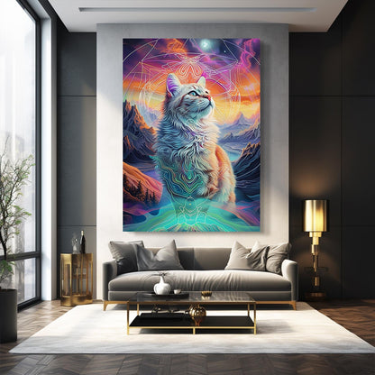 Mystic Horizon Cat Art