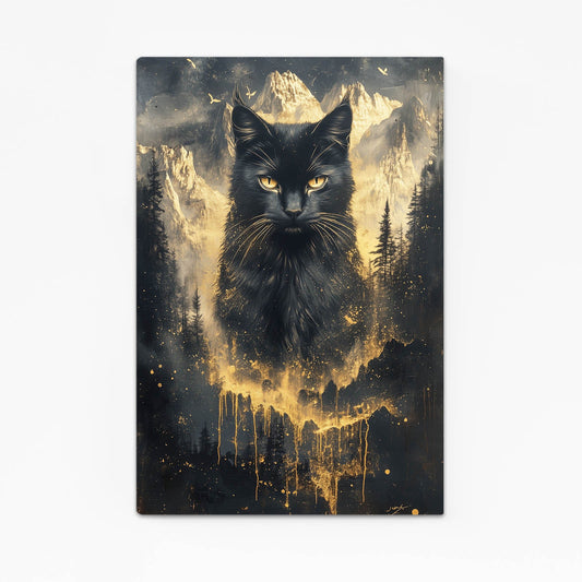 Mystic Mountains Cat Wall Art