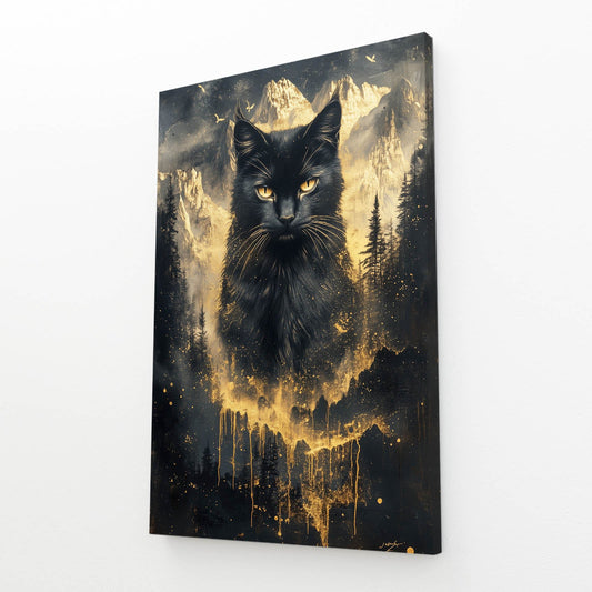 Mystic Mountains Cat Wall Art