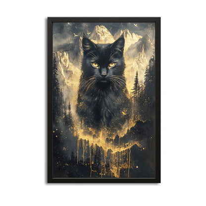 Mystic Mountains Cat Wall Art
