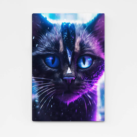 Mystic Triangle Cat Wall Art