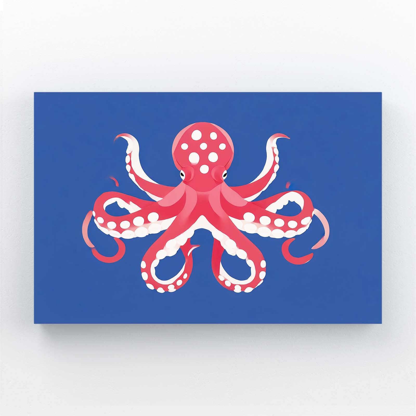 Navy Poster Red Octopus Canvas – navy poster red octopus canvas print