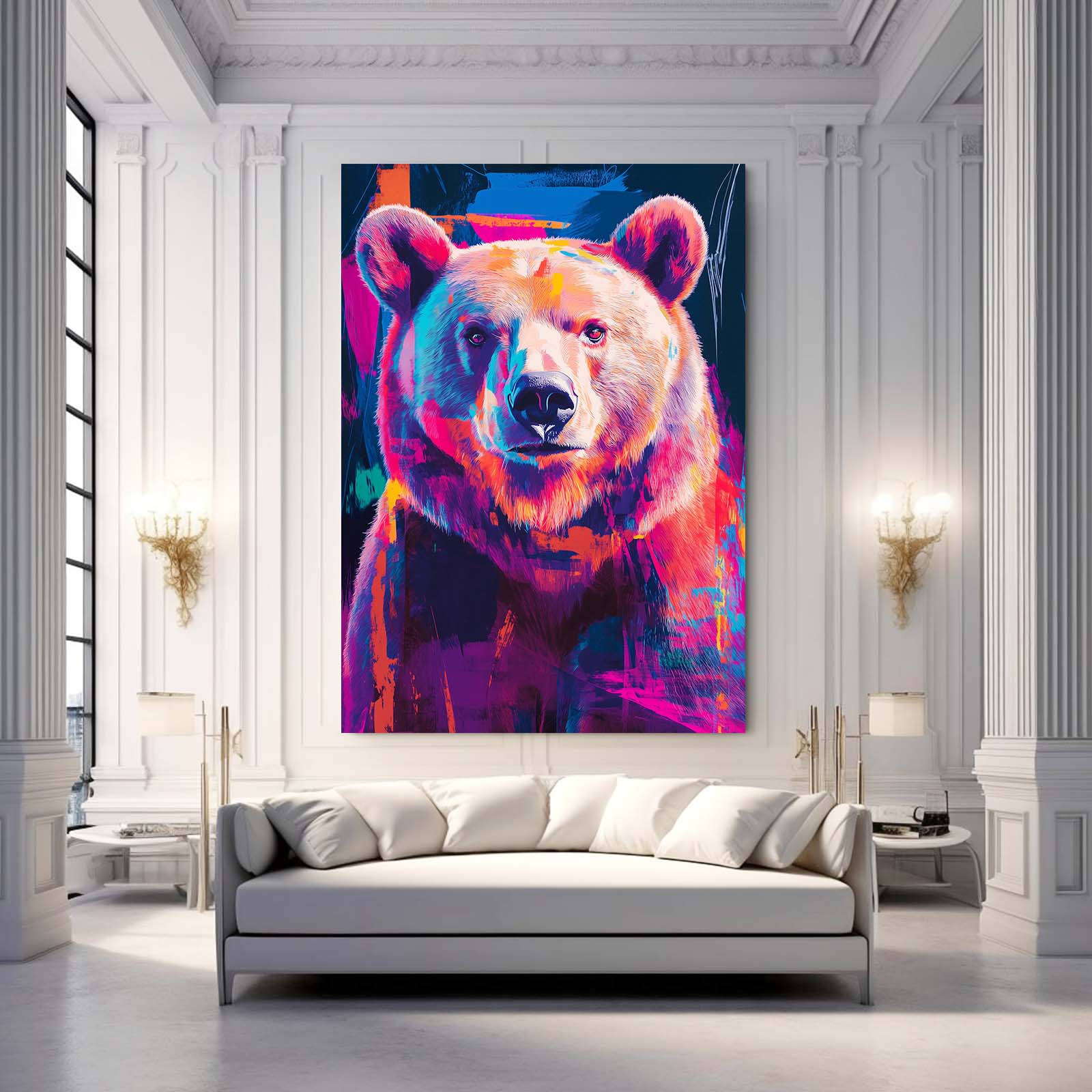 Neon Bear Art