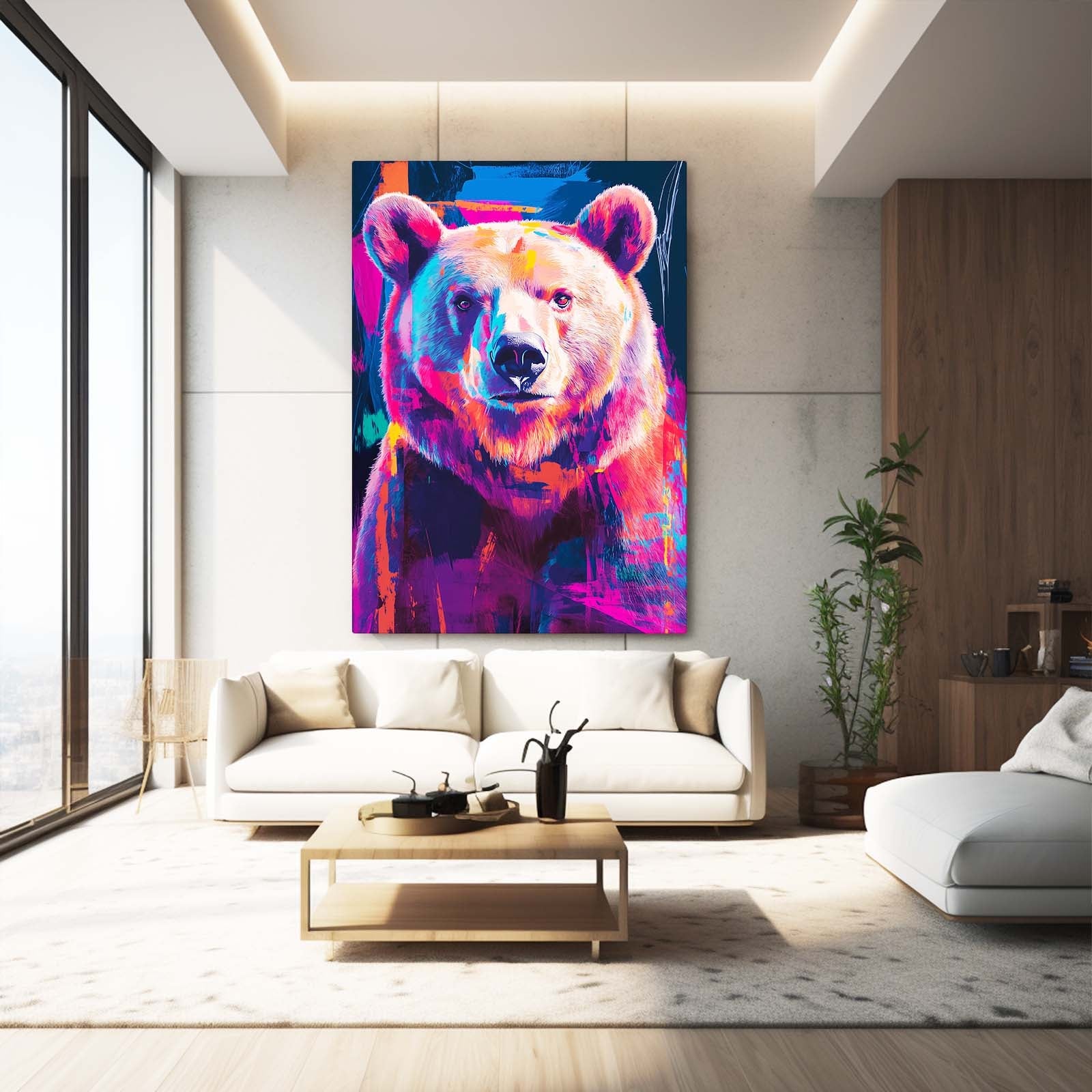 Neon Bear Art