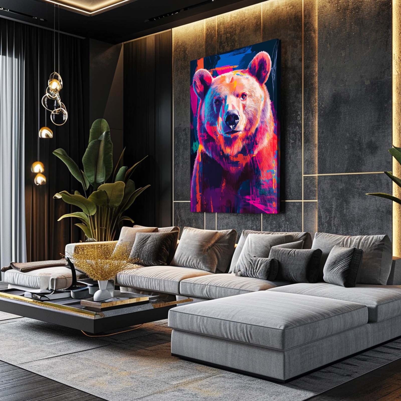 Neon Bear Art