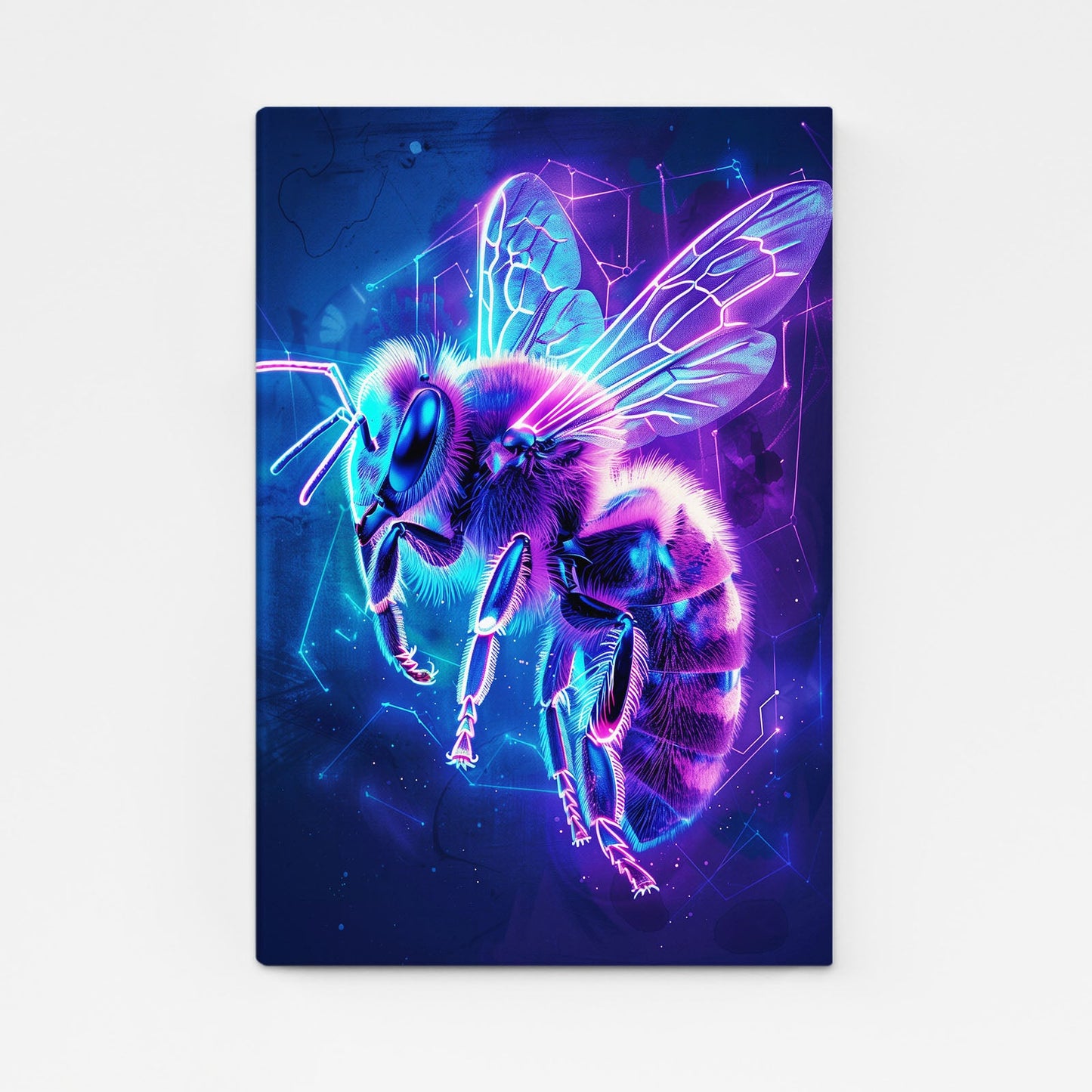 Neon Bee Art