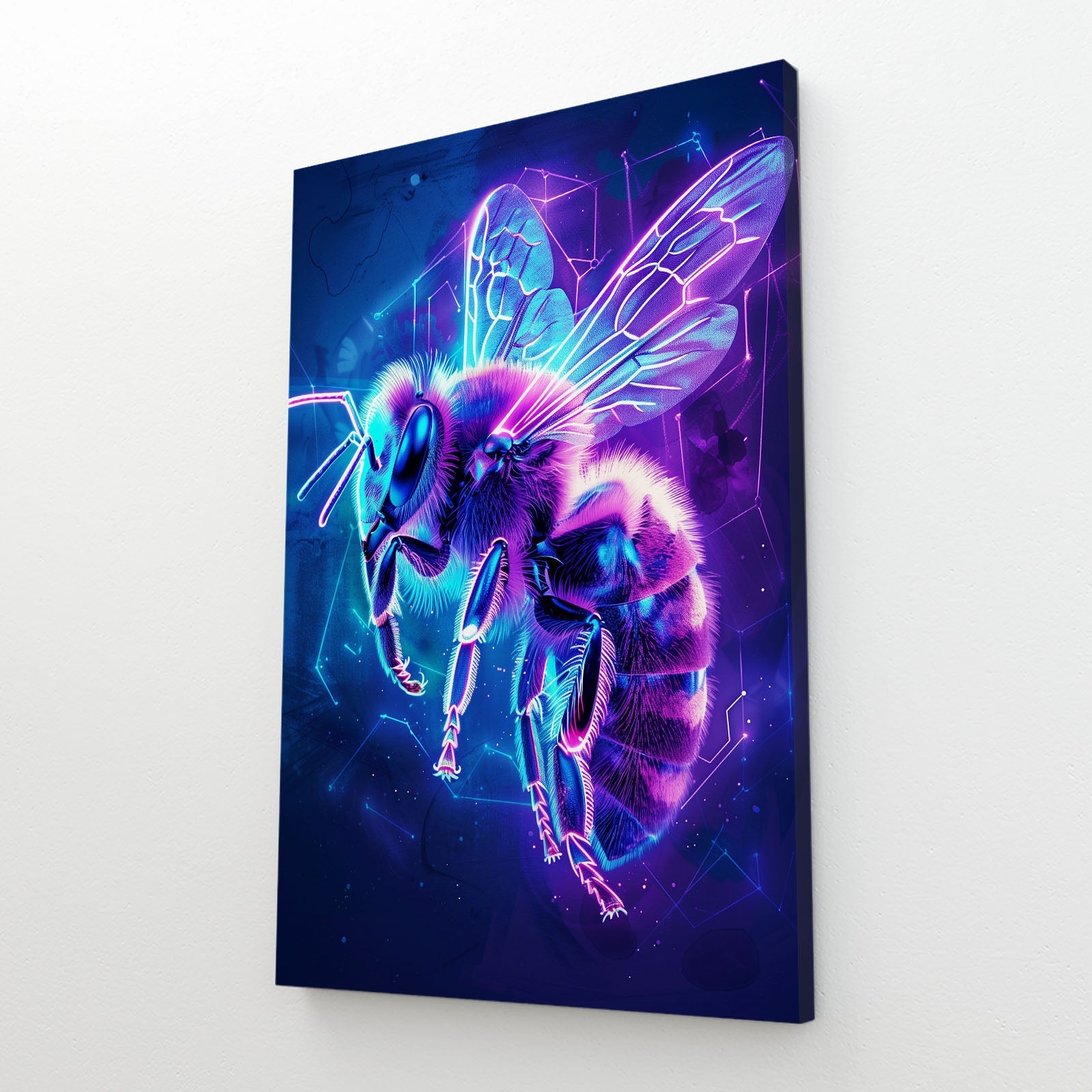 Neon Bee Art