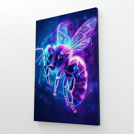 Neon Bee Art
