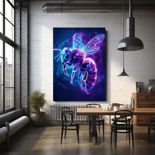 Neon Bee Art