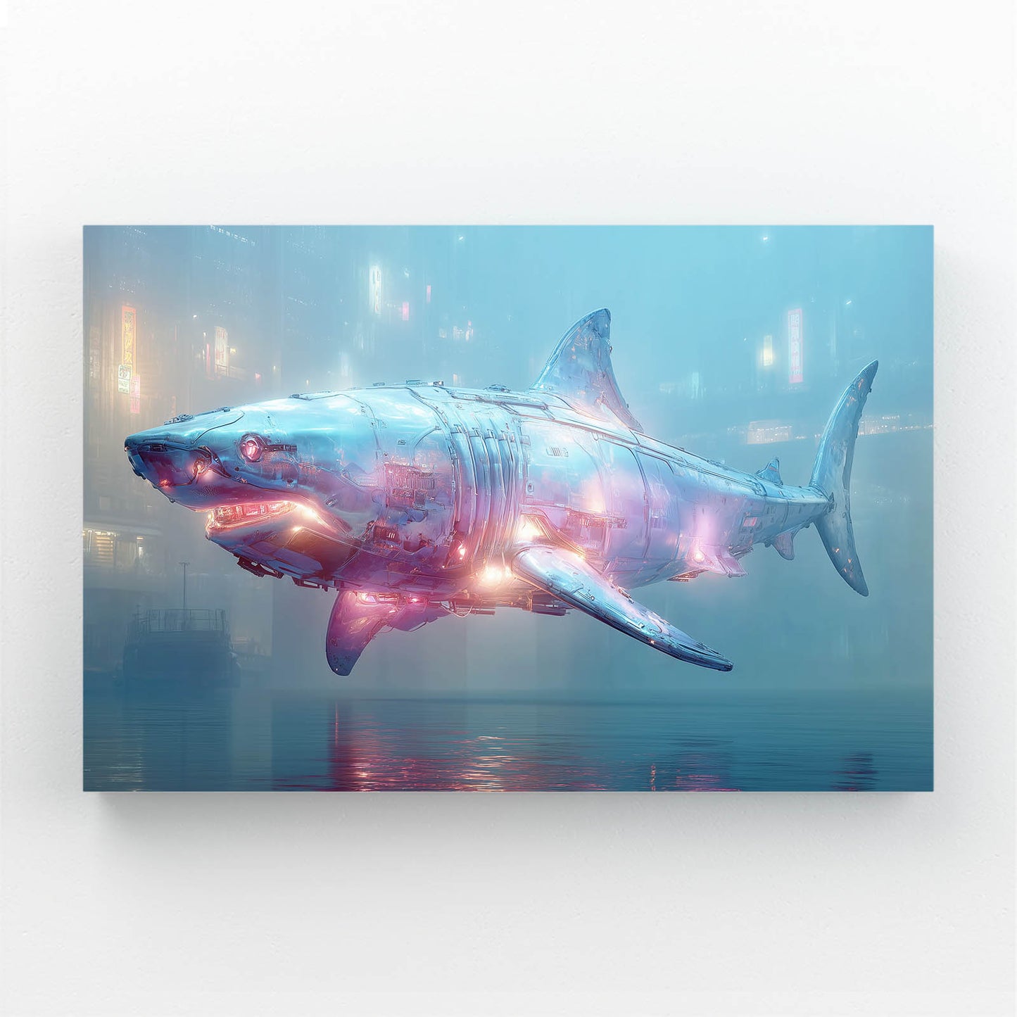 Neon Galaxy Shark Canvas – neon galaxy shark canvas print