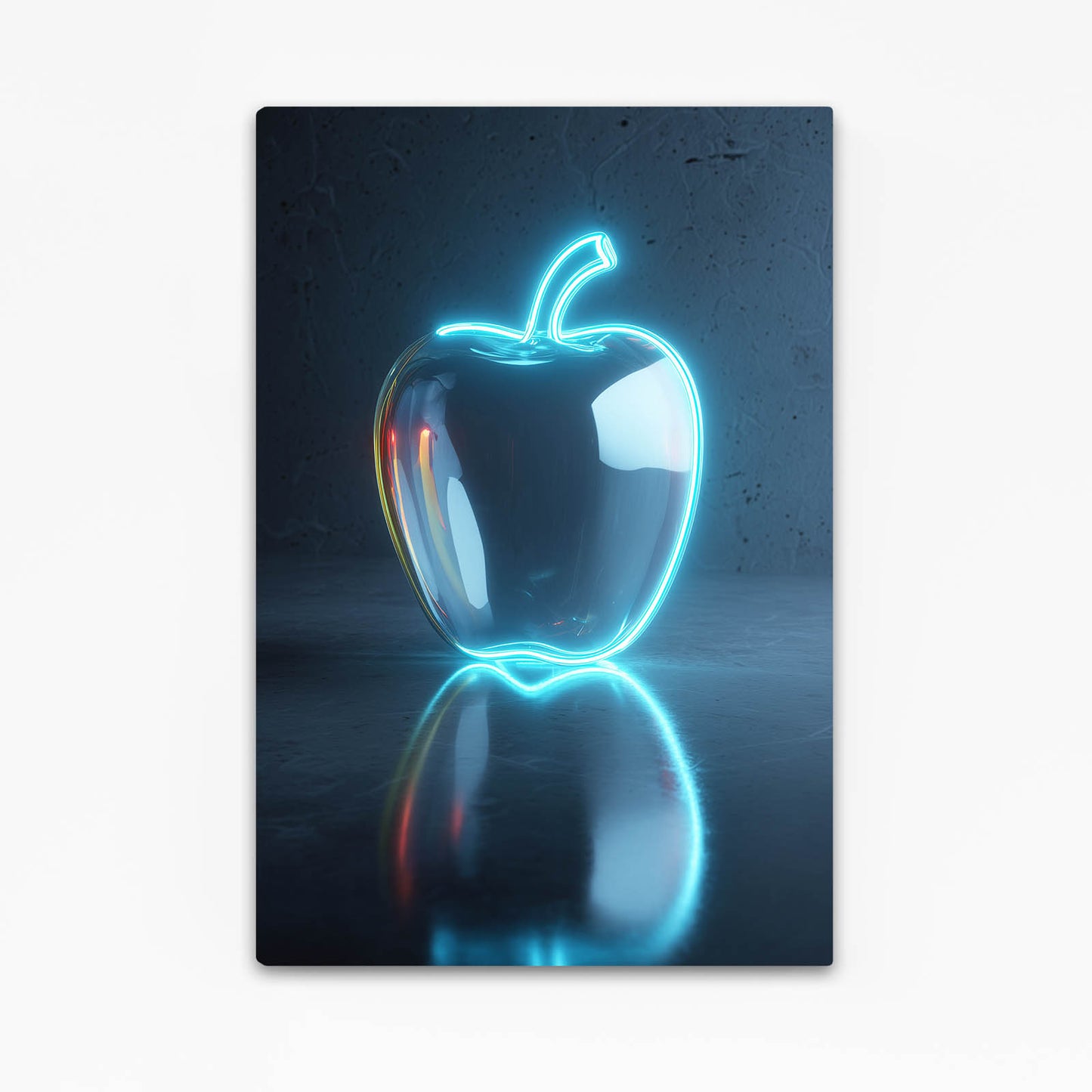 Neon Glass Apple Fruit Canvas – neon glass apple fruit canvas print