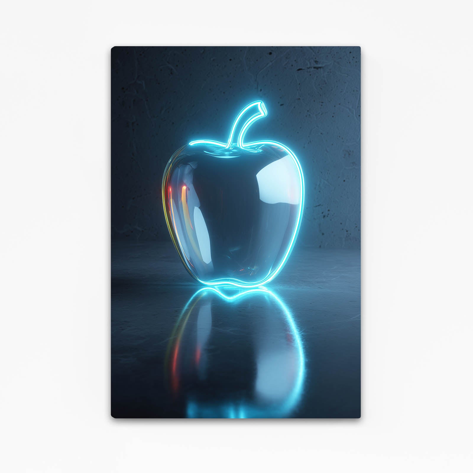 Neon Glass Apple Fruit Canvas – neon glass apple fruit canvas print