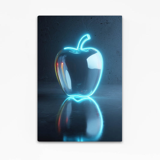 Neon Glass Apple Fruit Canvas – neon glass apple fruit canvas print
