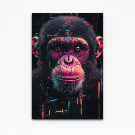 Neon Glitch Shadow Monkey Prints – neon glitch shadow monkey canvas print