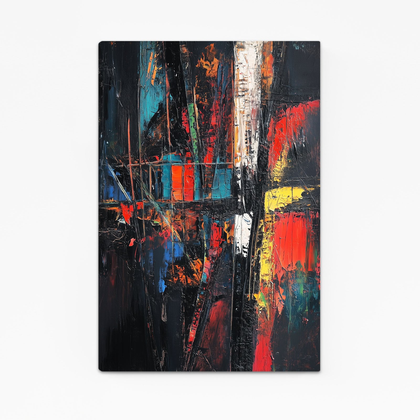 Neon Graffiti Chaos Abstract Prints – neon graffiti chaos abstract canvas print
