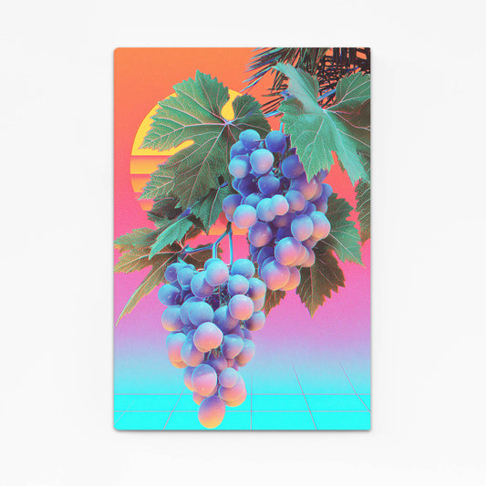 Neon Grape Bunch Fruit Canvas – neon grape bunch fruit canvas print