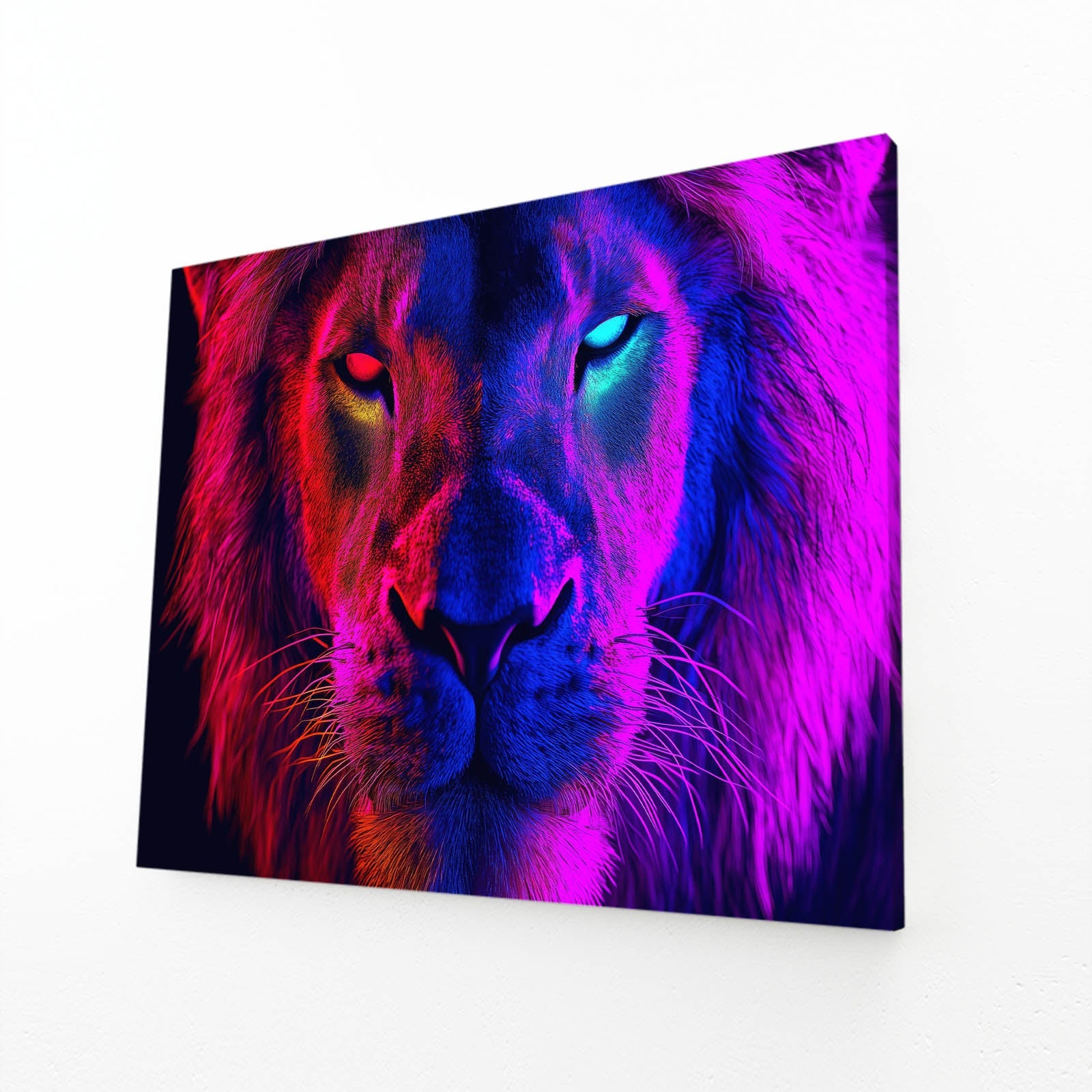 Neon Lion Wall Art