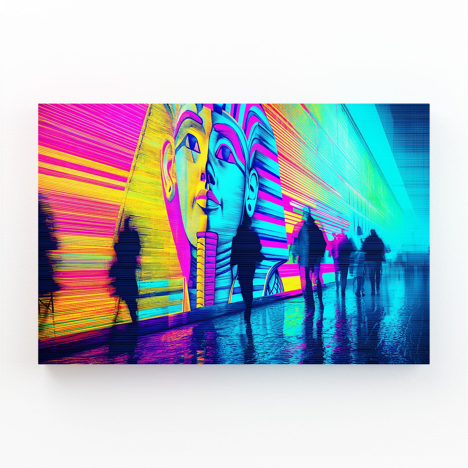 Neon Pharaoh Silhouettes Egyptian Prints – neon pharaoh silhouettes egyptian canvas print