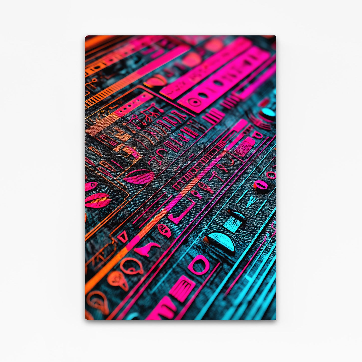 Neon Pink Hieroglyph Egyptian Wall Decor – neon pink hieroglyph egyptian canvas print