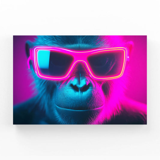 Neon Shades Glow Monkey Canvas Art – neon shades glow monkey canvas print