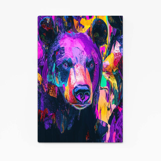 Neon Spirit Bear Art