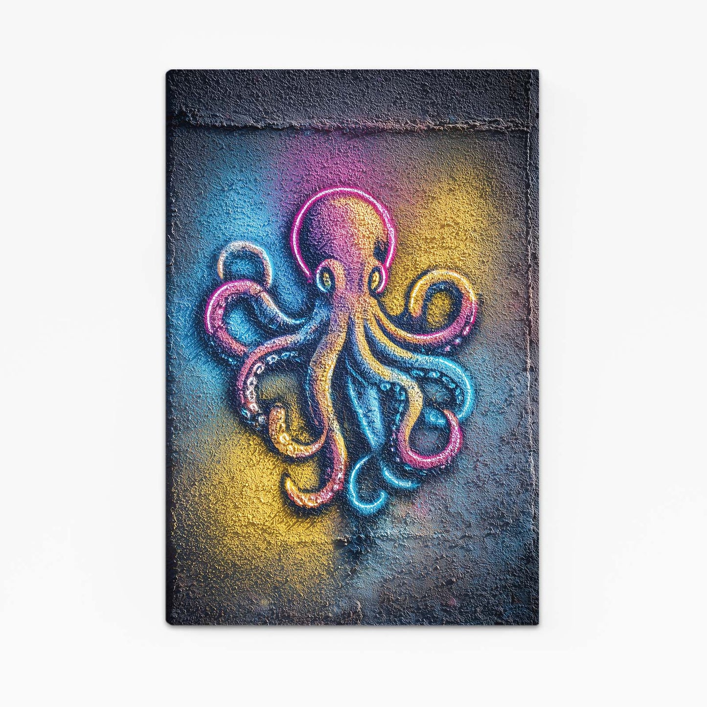 Neon Spray Wall Octopus Canvas Art – neon spray wall octopus canvas print