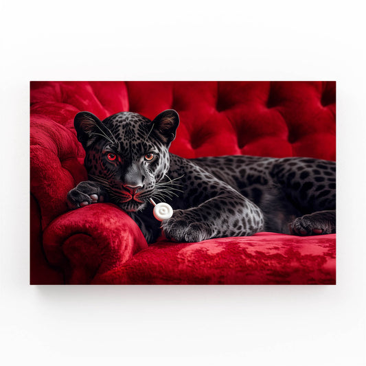 Noir Leopard Red Velvet Wall Decor – noir leopard red velvet leopard canvas print