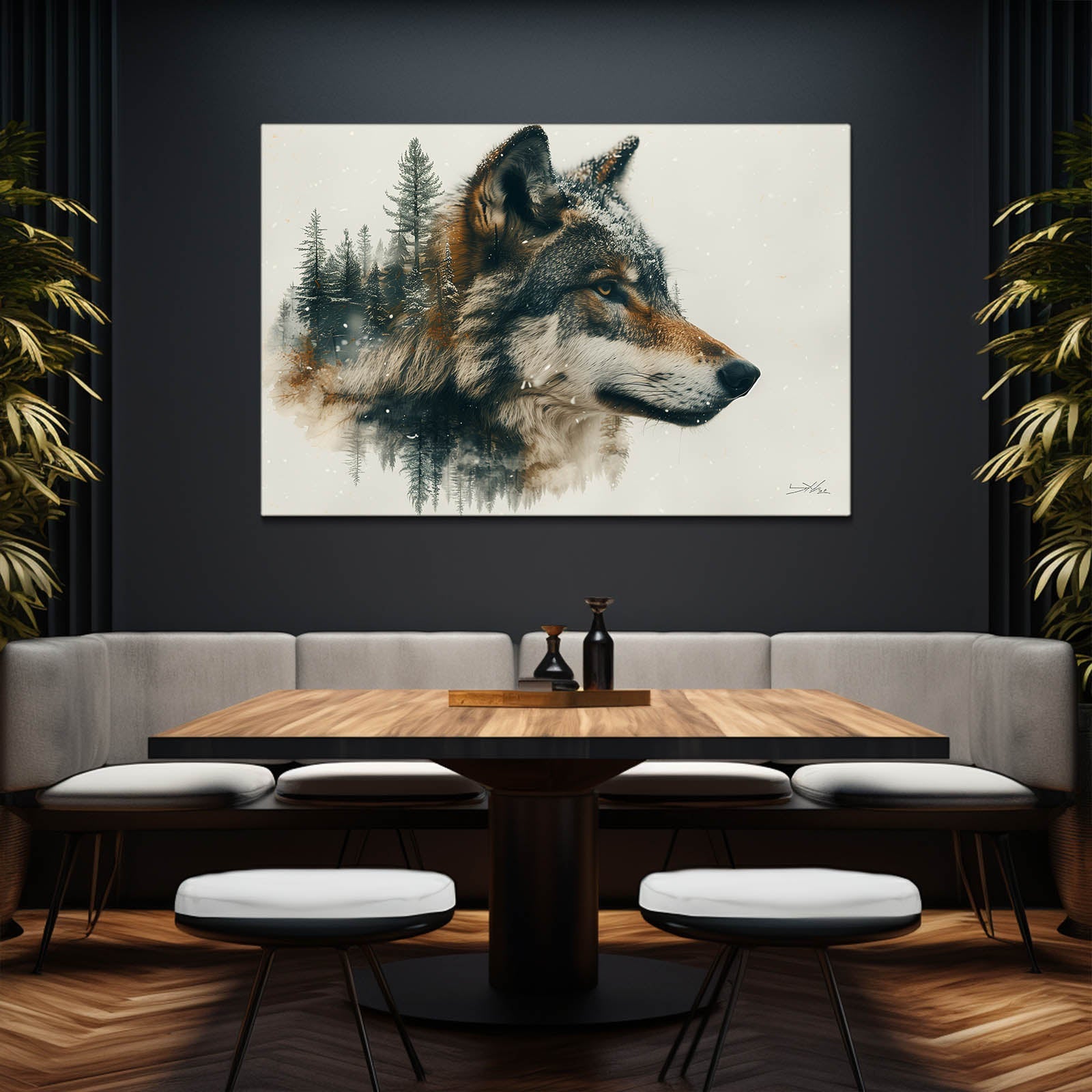 Nordic Wolf Wall Art