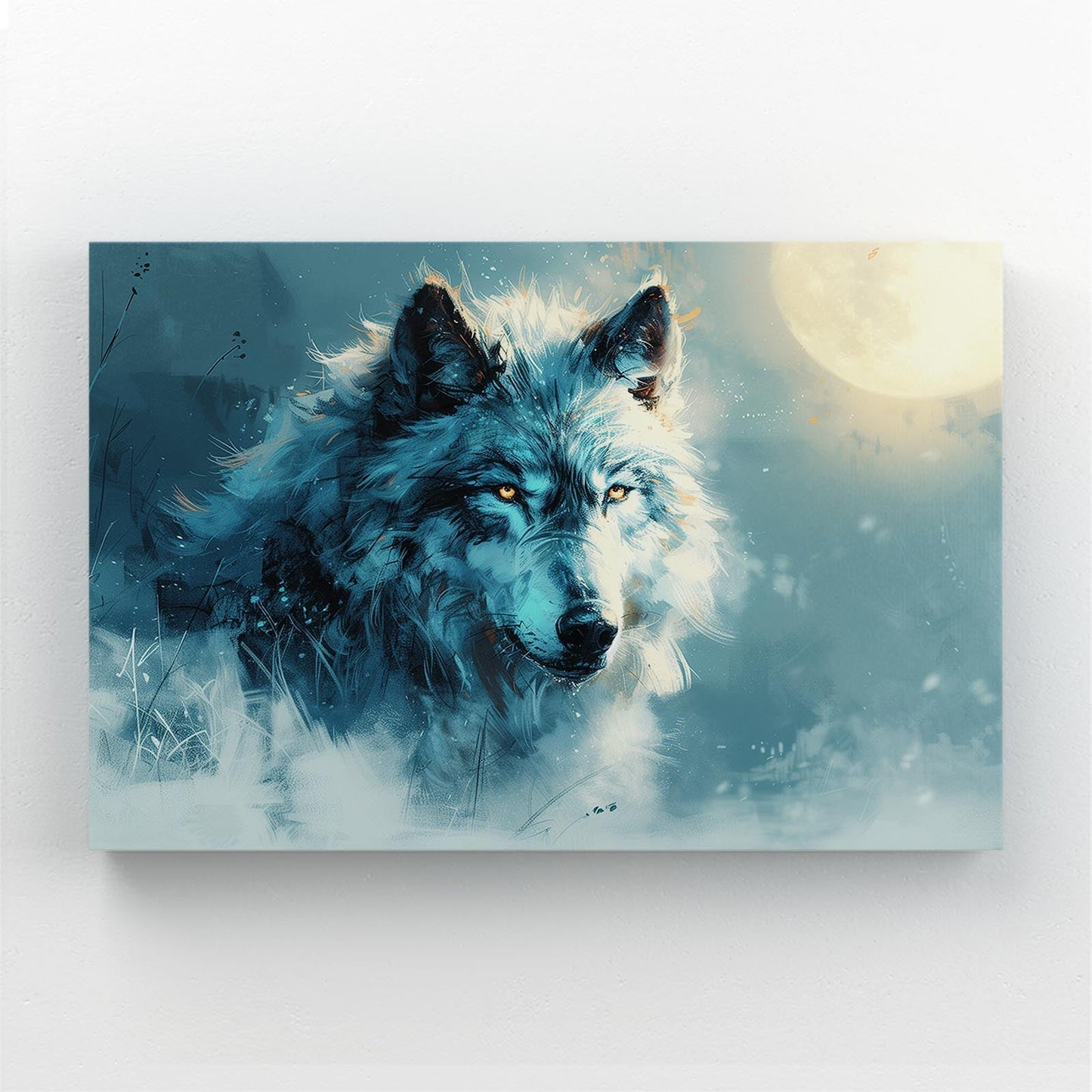Northern Lights Wolf Art