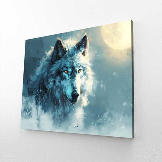 Northern Lights Wolf Art