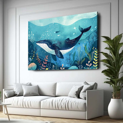 Nursery Wall Art Whale