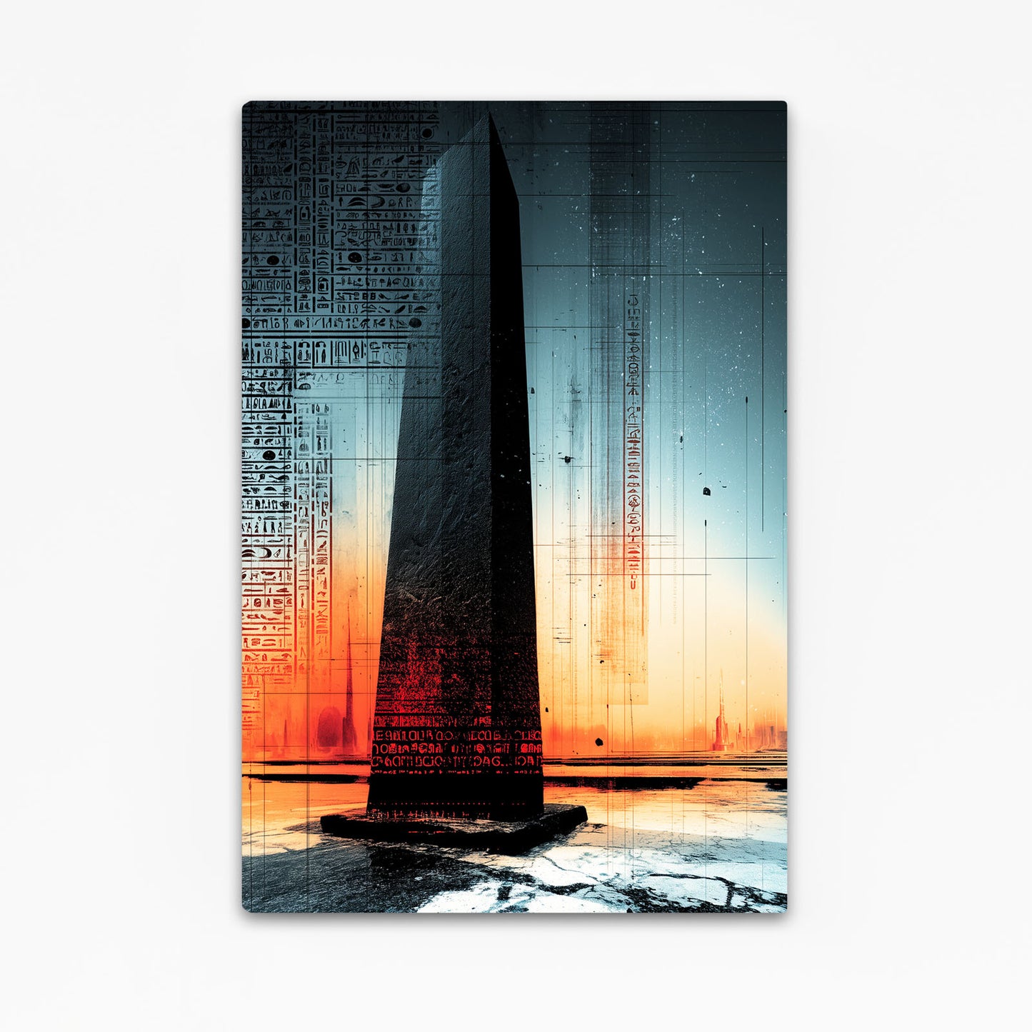 Obelisk Sunset Silhouette Egyptian Wall Decor – obelisk sunset silhouette egyptian canvas print