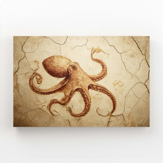 Ochre Fresco Octopus Art – ochre fresco octopus canvas print
