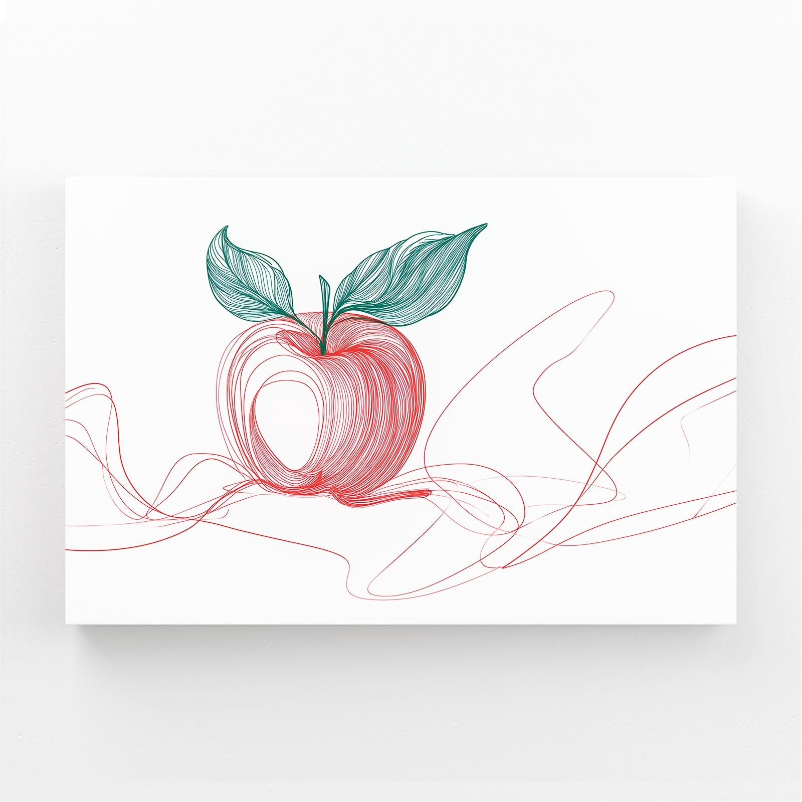 One Line Blush Apple Canvas – one line blush apple canvas print