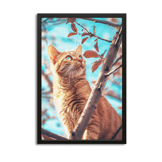 Orange Cat Wall Art Canvas – canvas print on white background