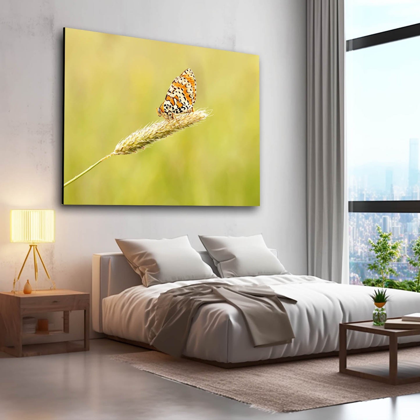 Orange Meadow Butterfly Wall Art