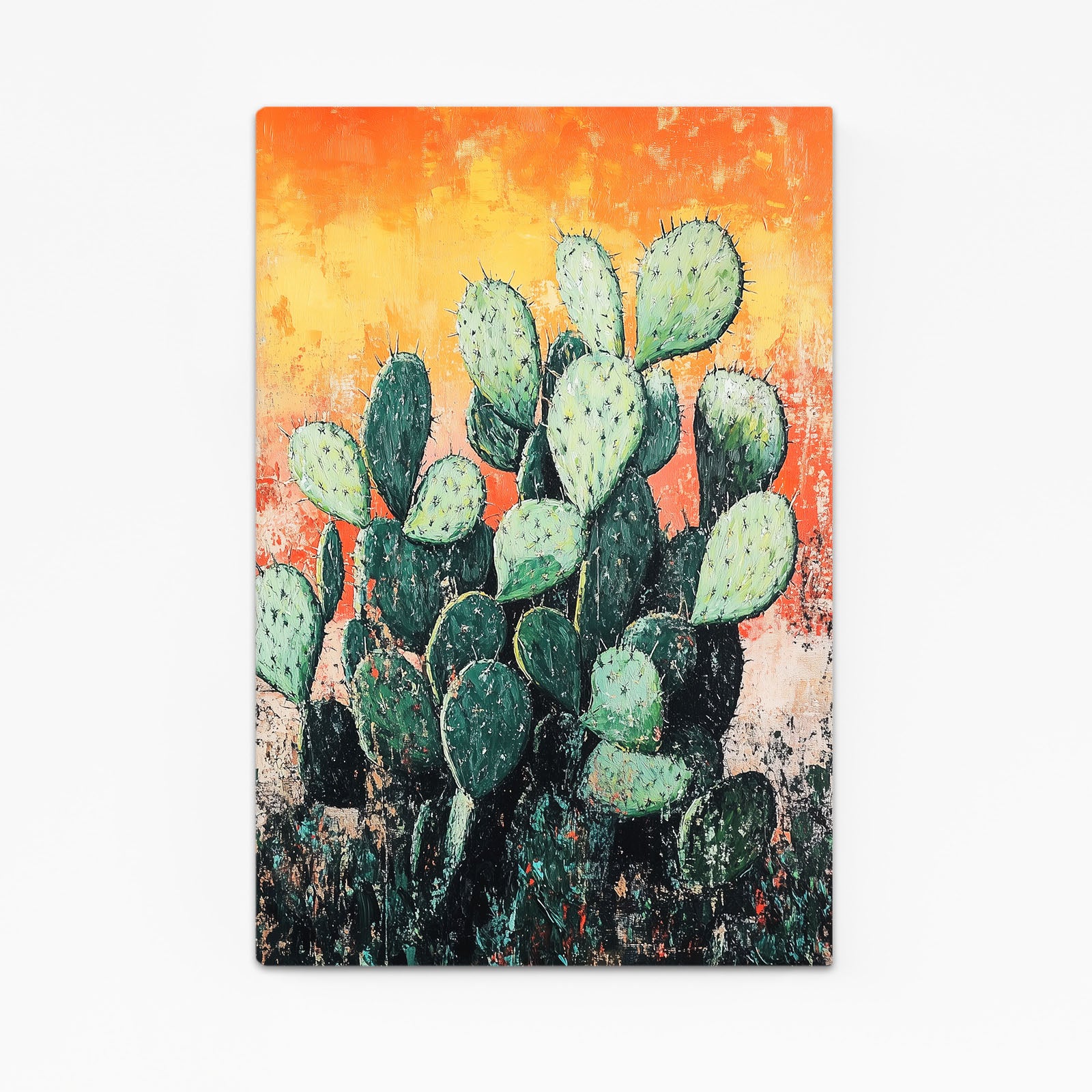 Orange Wall Paddles Cactus Art – orange wall paddles cactus canvas print