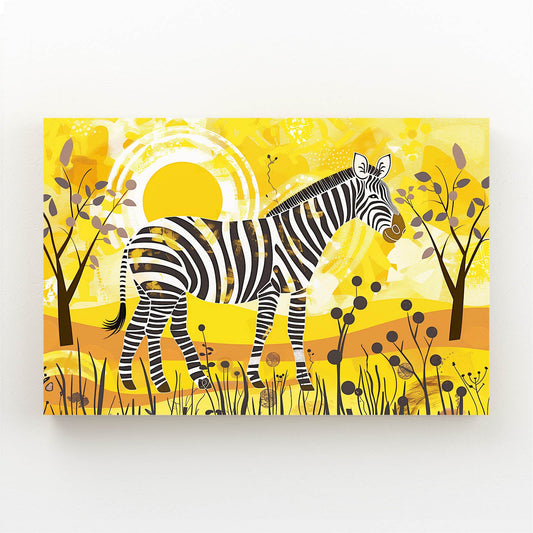 Orange Zebra Art – styled in a furnished interior