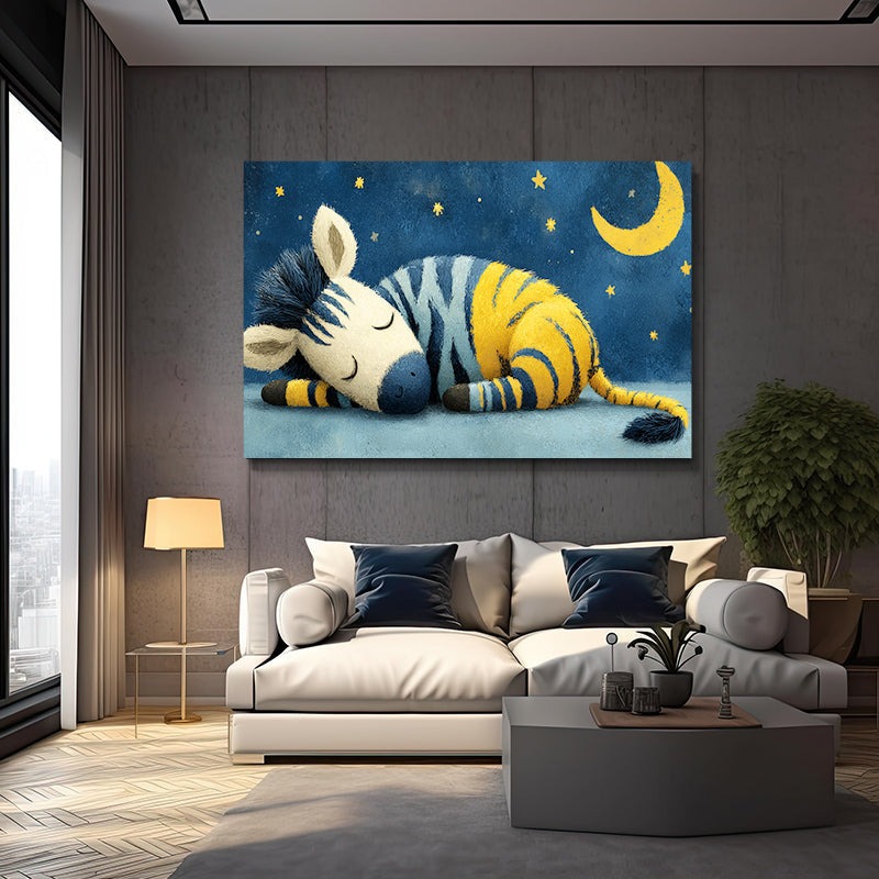 Orange Zebra Prints – styled in a furnished interior