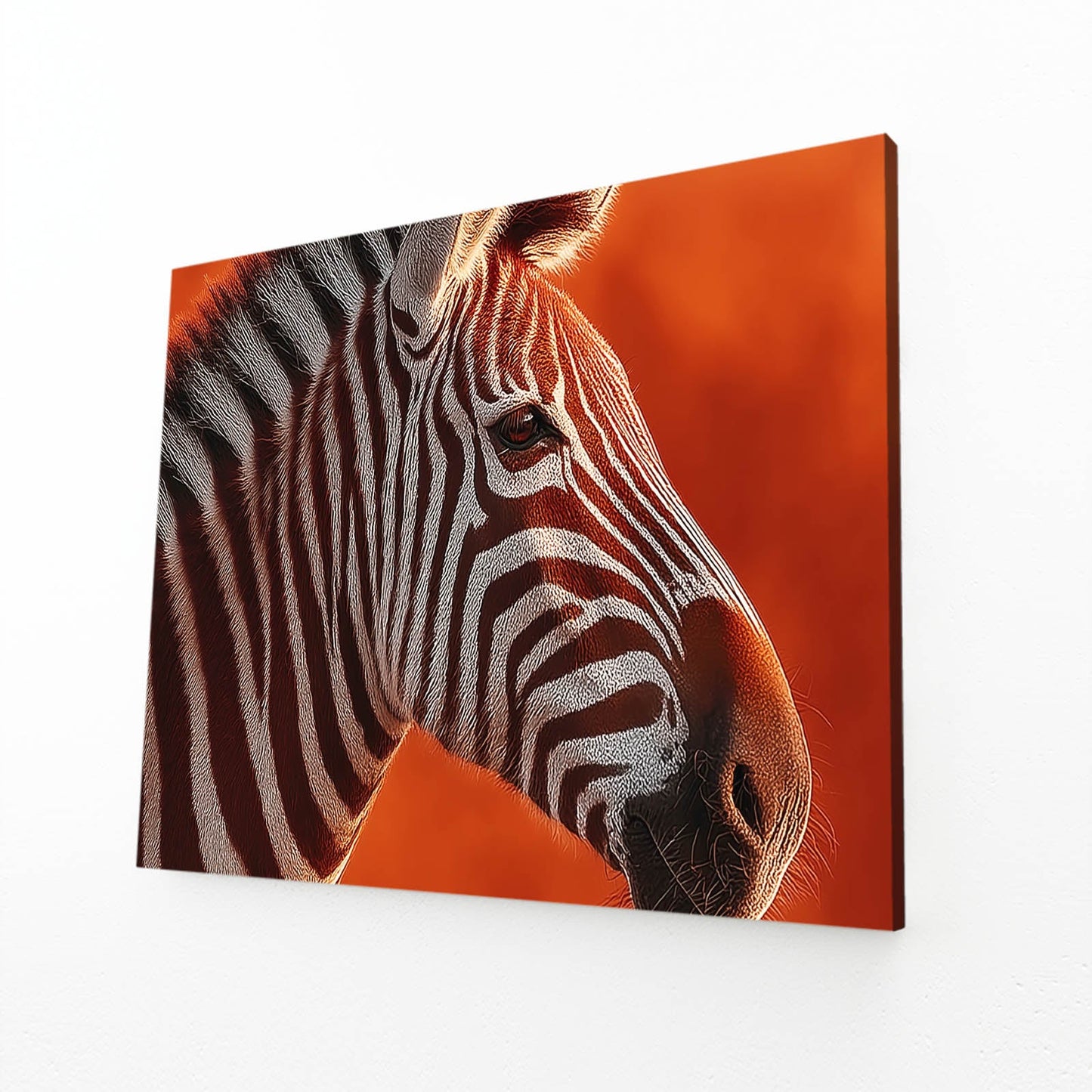 Orange Zebra Wall Art – orange canvas print