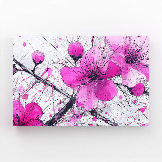 Orchid Pink Blooms Cherry Blossom Wall Art – orchid pink blooms cherry blossom canvas print